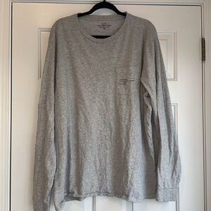 Vineyard Vines Gray Long Sleeve Pocket Tee T-Shirt Size XXL